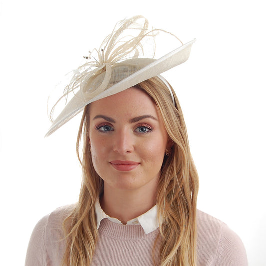 Failsworth Adelaide Disc Fascinator - Elfenbein