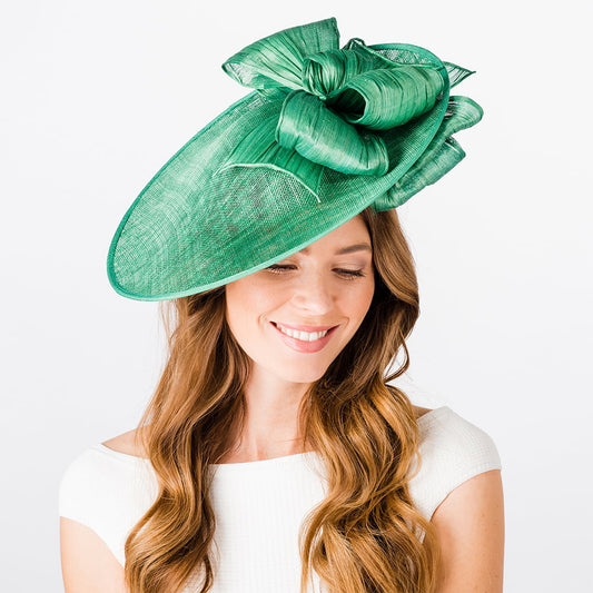 Failsworth Portia Disc Fascinator - Smaragdgrün