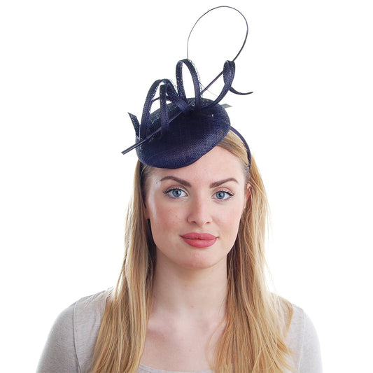 Failsworth Viola Pillbox Fascinator - Mitternachtblau