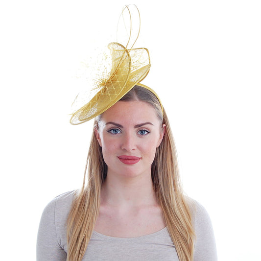 Failsworth Perdita Fascinator - Gelb