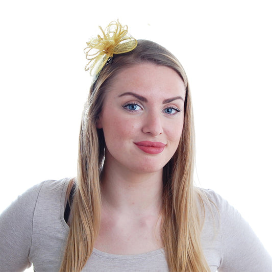 Failsworth Wendy Clip-On Blumen Fascinator - Gelb