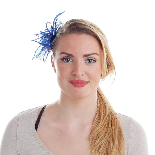 Failsworth Wendy Clip-On Blumen Fascinator - Blau