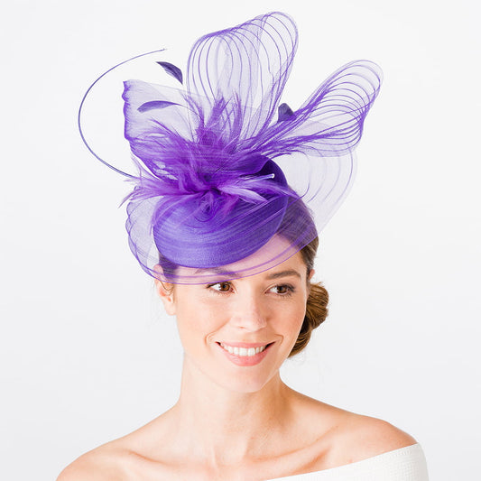 Failsworth Aubrey Tüll Pillbox Fascinator - Lila