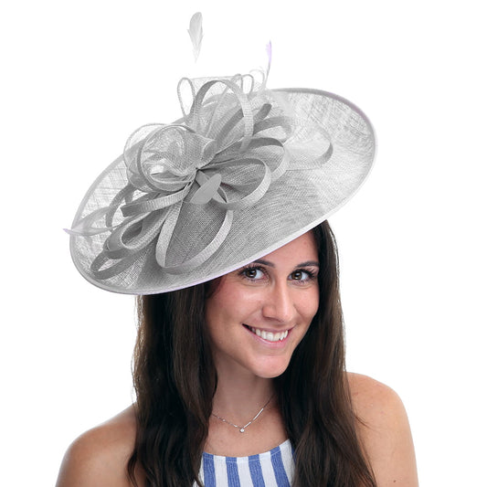 Jane Anne Designs Molly Scheiben Fascinator - Silber