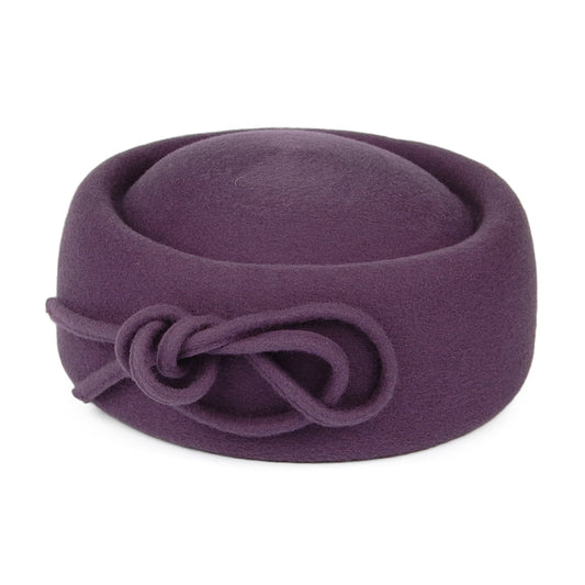 Whiteley Bouvier Pillbox Hut aus Wolle - Mauve