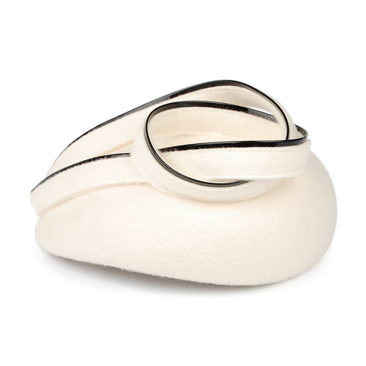 Whiteley Rachael Pillbox Hut aus Wolle - Winterweiß