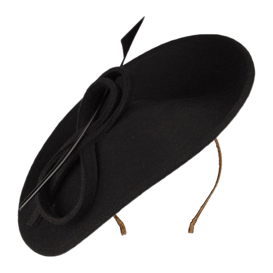 Whiteley Athena Disc Fascinator aus Wolle - Schwarz