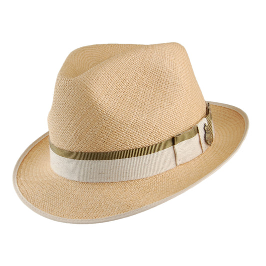 Christys Klassischer Yorkie Panama Trilby Hut - Natur