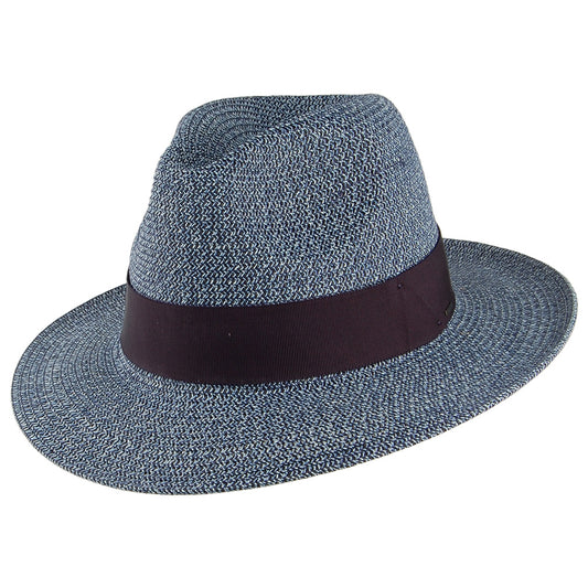 Bailey Mullan Fedora Hut aus Toyo Stroh - Marineblau
