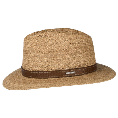 Stetson Traveller Safari Fedora Hut aus Raffia-Stroh - Natur