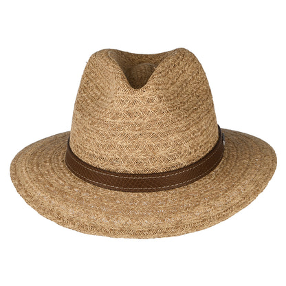 Stetson Traveller Safari Fedora Hut aus Raffia-Stroh - Natur