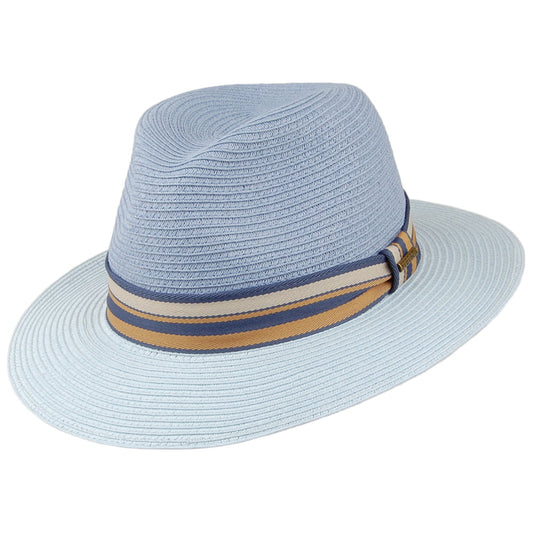 Stetson Traveller Safari Fedora Hut - Hellblau