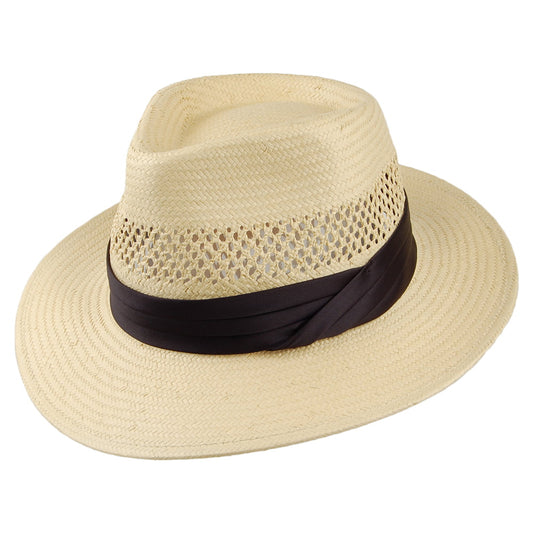 Brixton Goodman Fedora Hut aus Stroh - Natur