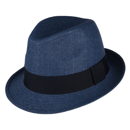 Failsworth Trilby Hut aus Toyo Stroh - Marineblau