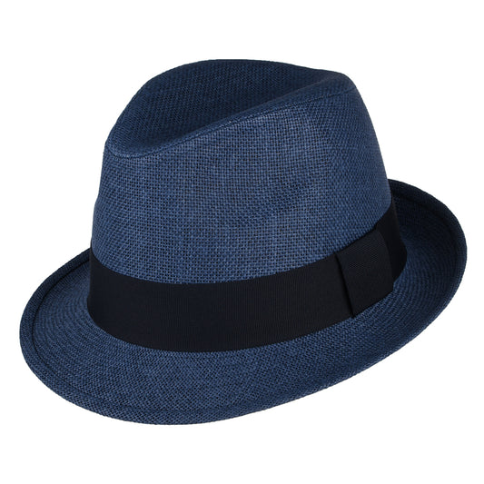 Failsworth Trilby Hut aus Toyo Stroh - Marineblau