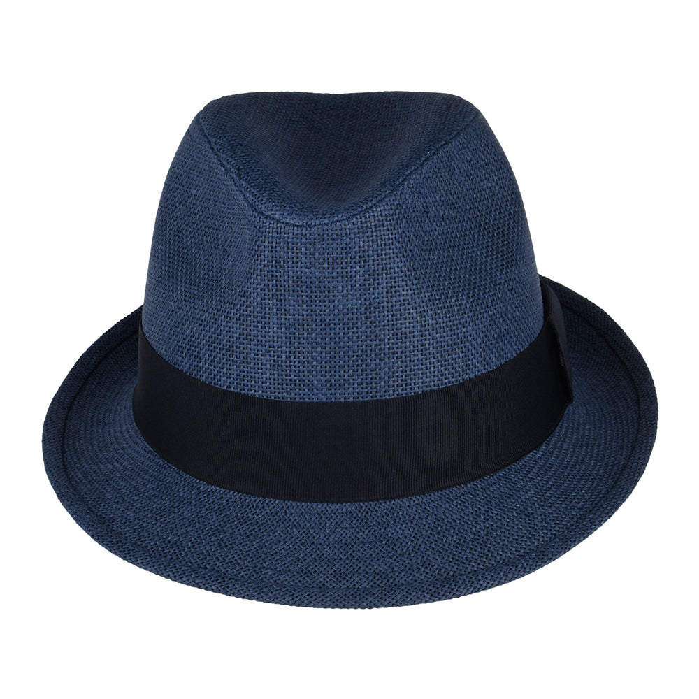 Failsworth Trilby Hut aus Toyo Stroh - Marineblau