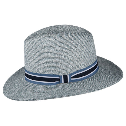 Failsworth Antigua Fedora Hut aus Toyo Stroh - Blau