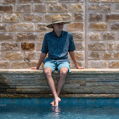 Dorfman Pacific Rettungsschwimmer Hut aus Binsenstroh - Natur-Khaki