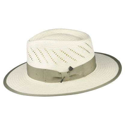 Brixton Bandera Reserve Fedora Hut aus Stroh - Natur