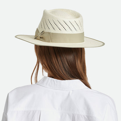 Brixton Bandera Reserve Fedora Hut aus Stroh - Natur