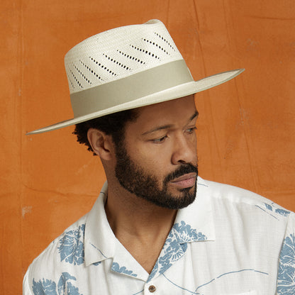 Brixton Bandera Reserve Fedora Hut aus Stroh - Natur