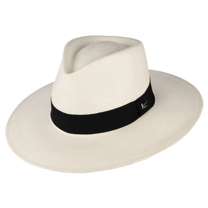 Whiteley Aintree Panama Fedora Hut - Perlweiß