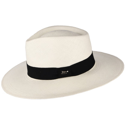 Whiteley Aintree Panama Fedora Hut - Perlweiß