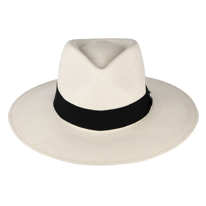 Whiteley Aintree Panama Fedora Hut - Perlweiß