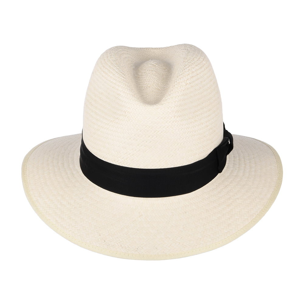Olney Safari Panama Fedora mit Schwarzem Hutband