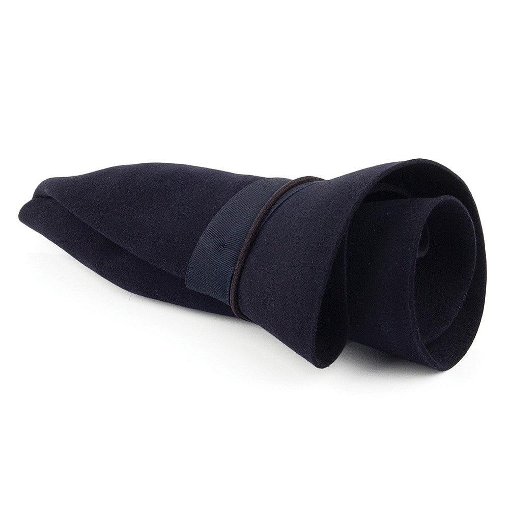 Christys Foldaway Fedora Hut aus Haarfilz - Marineblau
