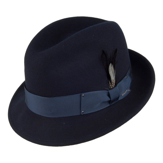 Bailey Tino II Knautschbarer Trilby Hut - Marineblau