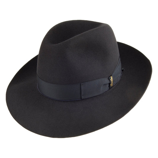 Borsalino Avalon Fedora Hut aus Haarfilz - Anthrazit