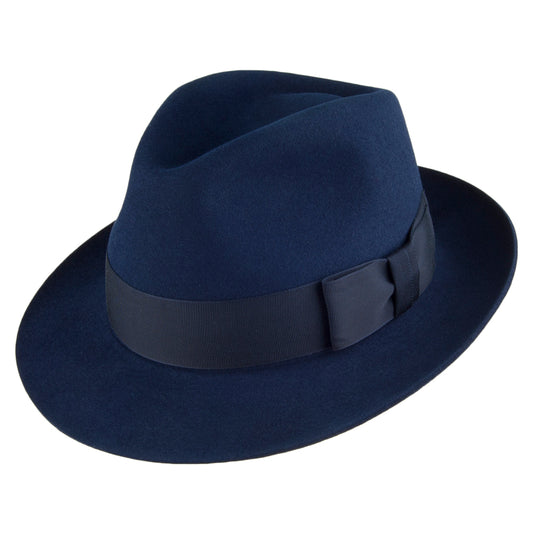 Christys Bond Trilby Hut aus Haarfilz - Blau