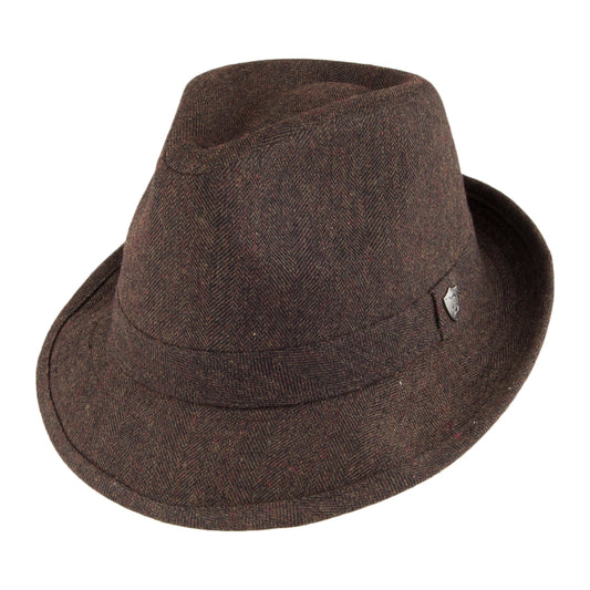 Dorfman-Pacific Wollgemischter Trilby Hut - Braun