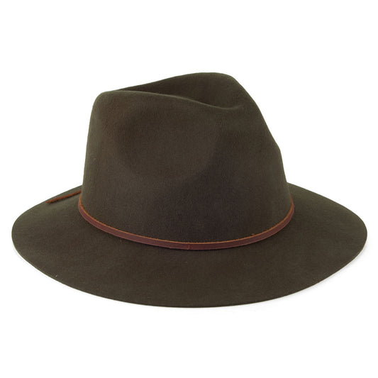 Brixton Wesley Fedora Hut - Moosgrün-Braun