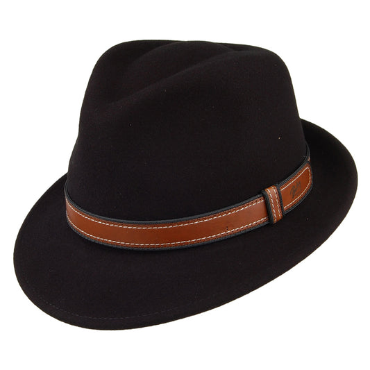 Bailey Dodgson LiteFelt Fedora Hut - Schwarz