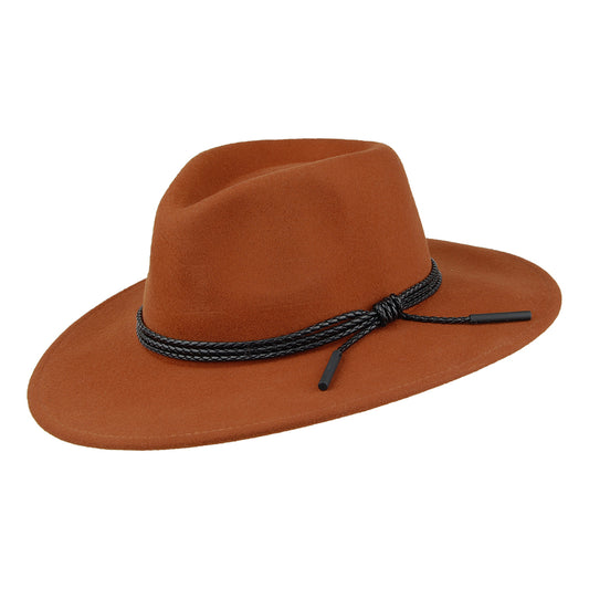Bailey Piston Fedora Hut aus Wollfilz - Karamell