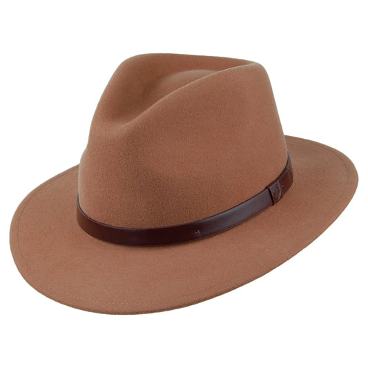 Brixton Messer Fedora Hut - Karamell