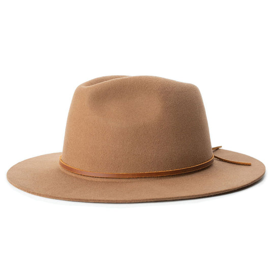 Brixton Wesley Fedora Hut - Hellbraun