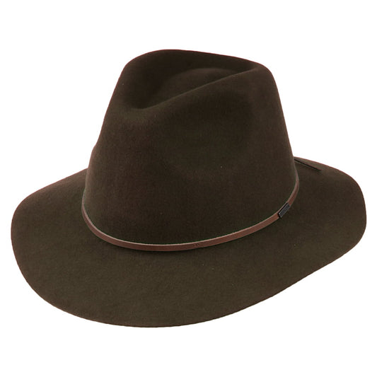 Brixton Wesley Fedora Hut aus Wollfilz - Braun
