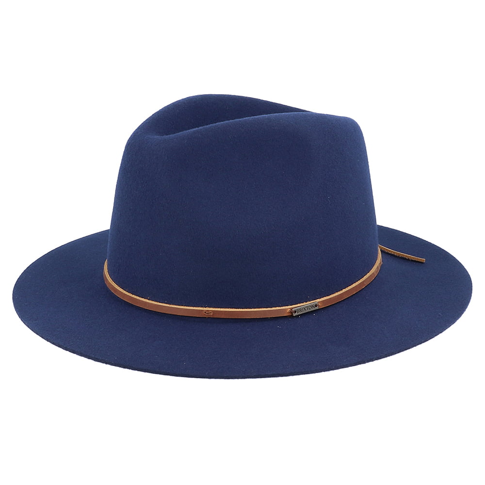 Brixton Wesley Fedora Hut aus Wollfilz - Blau