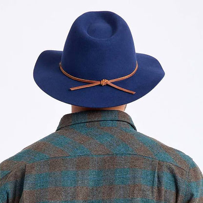 Brixton Wesley Fedora Hut aus Wollfilz - Blau