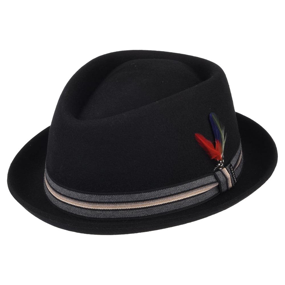 Stetson Diamond Trilby Hut aus Wollfilz - Schwarz
