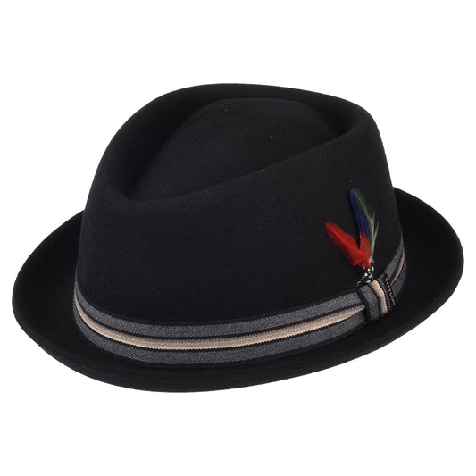 Stetson Diamond Trilby Hut aus Wollfilz - Schwarz