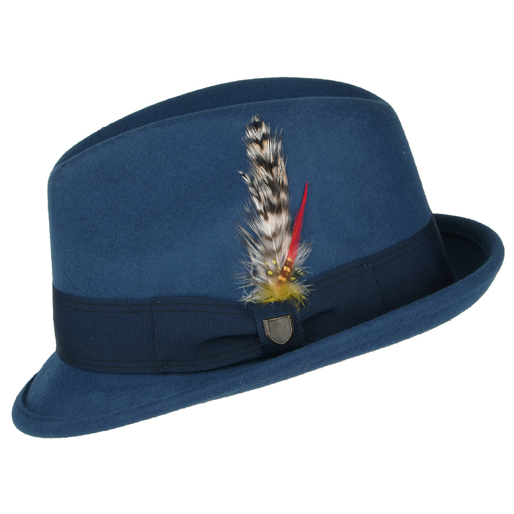 Brixton Gain Trilby Hut aus Wollfilz - Blau