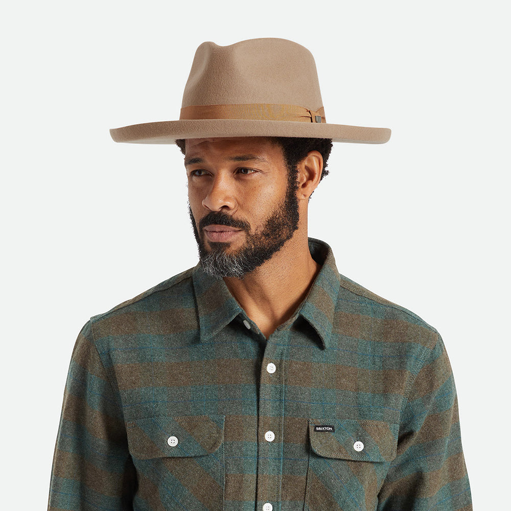 Brixton Capsule Fedora Hut aus Wollfilz - Sand