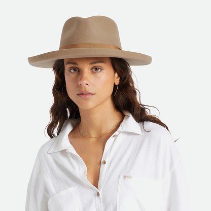 Brixton Capsule Fedora Hut aus Wollfilz - Sand