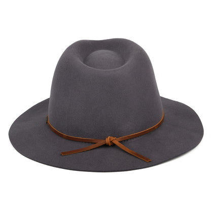 Brixton Wesley Fedora Hut aus Wollfilz - Grau
