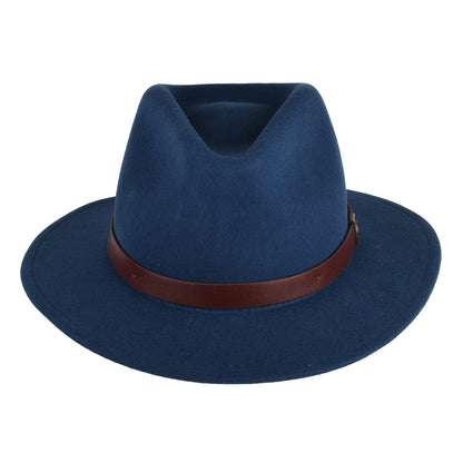 Brixton Messer Fedora Hut aus Wollfilz - Blau