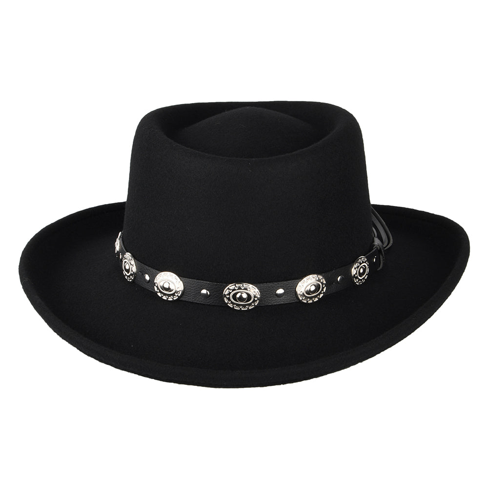 Jaxon & James Crossfire Gambler Hut aus Wollfilz - Schwarz